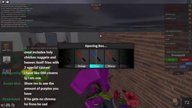 Streaming Until I Unbox a Chroma [PART 1] (Roblox MM2 Testing Server) смотреть онлайн