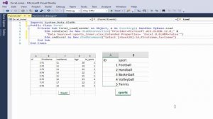 VB.net Tutorial How to Fill datagridview from two sheets in Excel using INNER JOIN