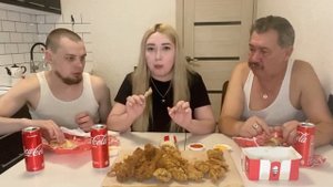 Мугбанг КФС | ШЕФ БУРГЕР | острые крылышки и ножки | MUKBANG KFC | burger | eating show