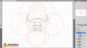 How to make logo symbols from circles - sketch to vector process