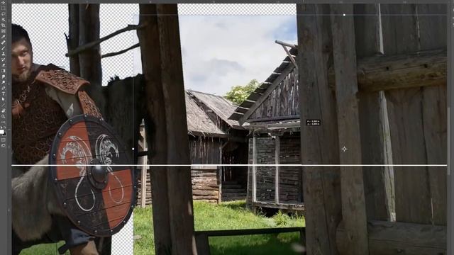 Фото В ДЕРЕВНЕ ВИКИНГОВ! Арт в стиле Assassin's Creed Valhalla в Photoshop смотреть онлайн