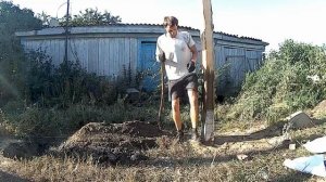 Установка 6м столбов в одиночку