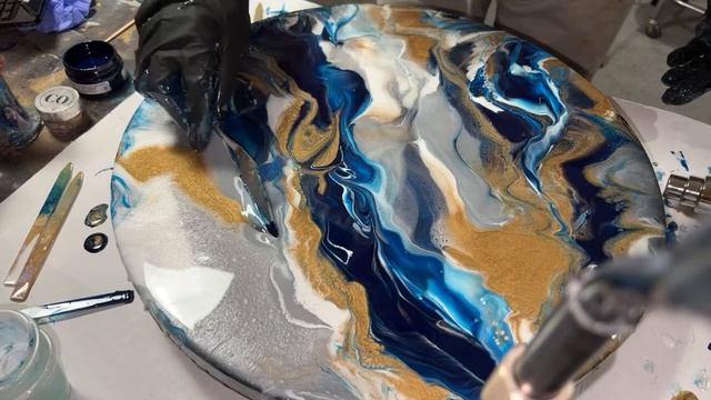 Palette Knife Swipe with Resin and a MEW PRODUCT!! смотреть онлайн