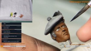 Роспись миниатюры Лицо, Масштаб 75мм Стримота №118