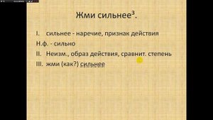 Морфологический разбор наречий
