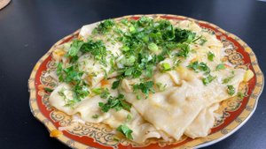 Узбекский Ханум на сковороде без мантоварки