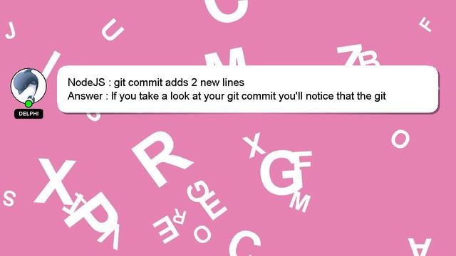 NodeJS : git commit adds 2 new lines смотреть онлайн