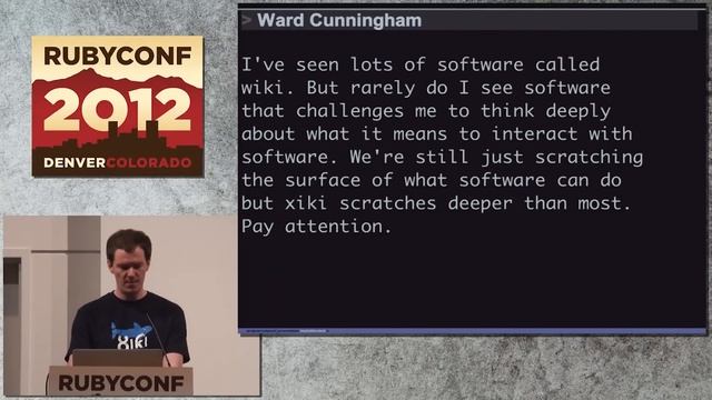 Ruby Conf 12 - Xiki: the Rubyfied Next-Generation Shell by Craig Muth смотреть онлайн