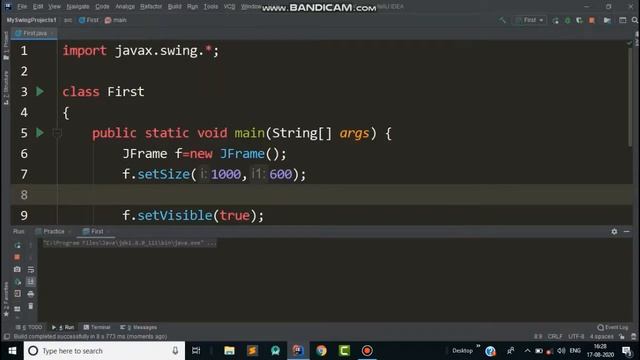 #javaswing #tutorial2 Creating JFrame in Java swing