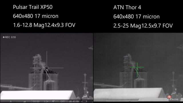 Fox Optic Comparing ATN Thor 4 25-25 To Pulsar XP50 Trail Thermion 640x480 Thermal Sights