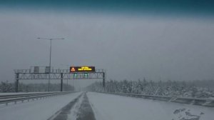Дорога Москва - Санкт-Петербург. Зима