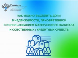 Как можно выделить доли в недвижимости, приобретенной с использованием материнского капитала и собст