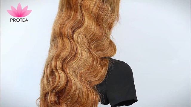 PROTEA🌈 Human Hair #4/27 Color Water Wave Full Frontal Lace 13*4 Wig, 200% Densiy, Long Soft Shine🌈 смотреть онлайн