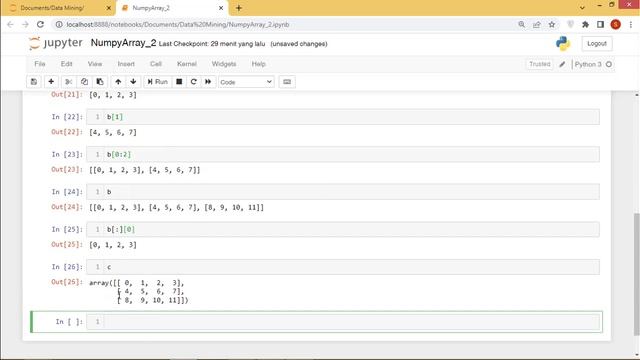 Array 2D dan Pengenalan Numpy смотреть онлайн