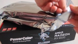 PowerColor Radeon RX 6600 Hellhound 8GB RDNA 2 Unboxing