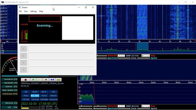 27.08.2022 18:25UTC, [41m, drm], TDF (DEMO), Франция, 7305кГц.