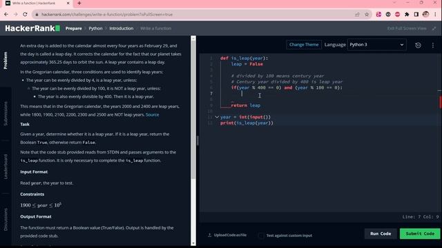 06: Write a function | HackerRank Python Solutions | codescoot