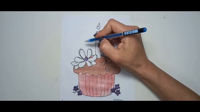 draw a cake. рисуем пирожное карандашом, фломастером и красками. смотреть онлайн