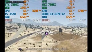I5 3570 VS XEON E3-1270 V2 | GTA V BENCHMARK | GTX 750TI FTW