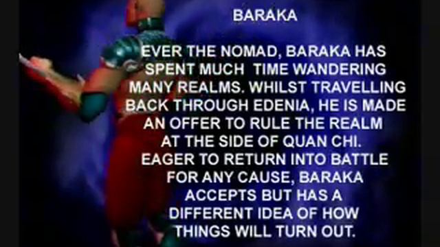 Baraka - Mortal Kombat Gold Character Bio