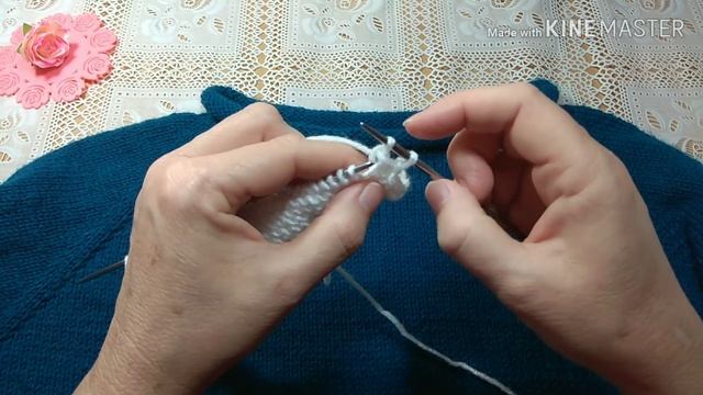 Как закрыть лицевую гладь, чтобы край не закручивался/Мой любимый способ.