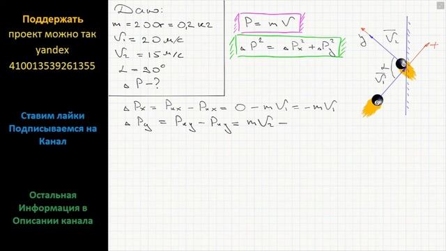 Физика Мячик массой 200 г летел со скоростью 20 м/с. После удара о стенку он отскочил под прямым смотреть онлайн