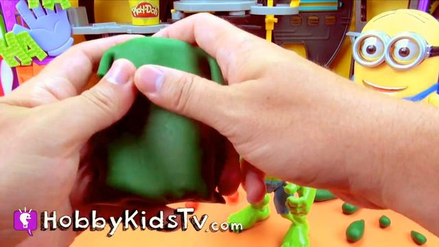Play-Doh Surprise Funko Pops! SuperHero Hulk + Batman Minion Toy Fun HobbyKidsTV смотреть онлайн