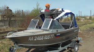 Виндбот 42. Windboat 42. Тент ходовой.