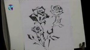 Уроки рисования (# 24) карандашом. Рисуем розу