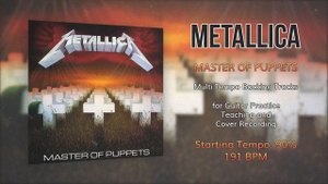 METALLICA - Master of Puppets - 90% Tempo (191 BPM) Backing Track