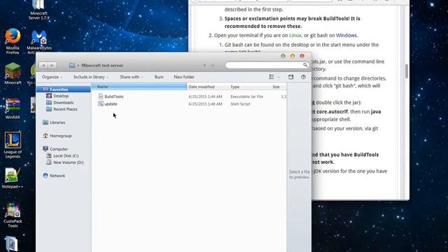 How to make a Minecraft Bukkit or Spigot Server 1.8.7
