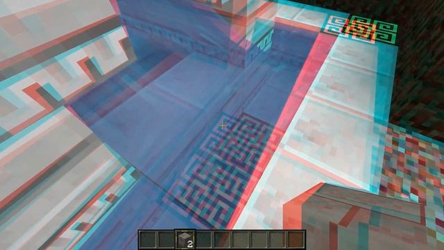 Minecraft 3D Römische Villa - rot- blau anaglyph смотреть онлайн