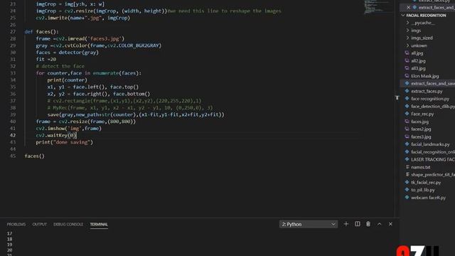Opencv-python extract and save faces from image смотреть онлайн