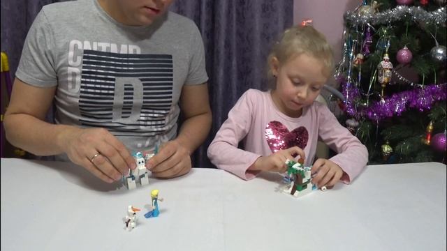 Лего Дисней Холодное Сердце Lego Disney Frozen 43172 Волшебный Ледяной Замок Эльзы Видео для детей