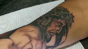 ?#Tatuagem Jesus Cristo em 3D Como fazer