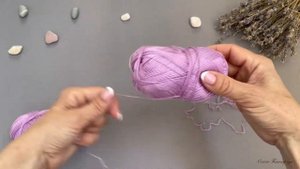 Как вязать в две нити из одного мотка