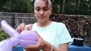 Как сделать собачку из длинного шарика. Сидячая собака