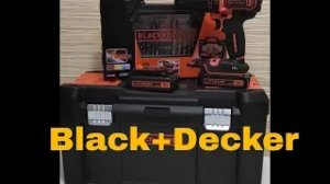Black+Decker  дрель-шуруповерт ударная BDCHD18, 18В, 2х1.5Ач, + оснастка 104шт.
