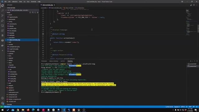 How to use Twig in Yii2