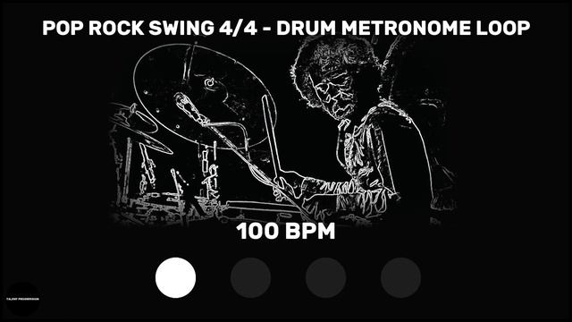 Pop Rock Swing 4/4 | Drum Metronome Loop | 100 BPM смотреть онлайн