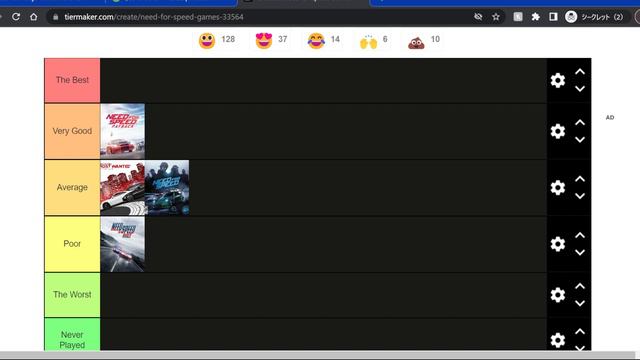 NFS Tier List 2012 - 2019 смотреть онлайн