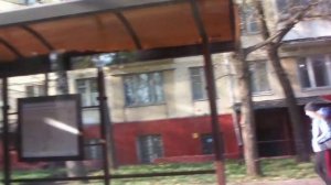 Осенние улица Маршала Тухачевского и бульвар Генерала Карбышева - из окна автобуса