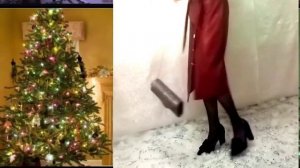 Кожаная юбка в современных эффектных новогодних образах