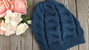 ВЯЗАНАЯ ШАПКА СПИЦАМИ ALLURE. KNITTED HAT