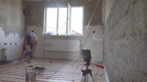 Простой и быстрый способ установки  маяков для стяжки