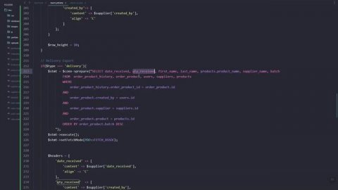 PHP Project: Export MySQL Database To PDF using PHP - Purchase Order, Supplier, Delivery Reports