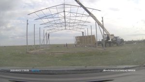 Монтаж ферм ангара 20*12
