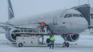 Сильный снегопад в Пулково, Санкт-Петербург  24 декабря