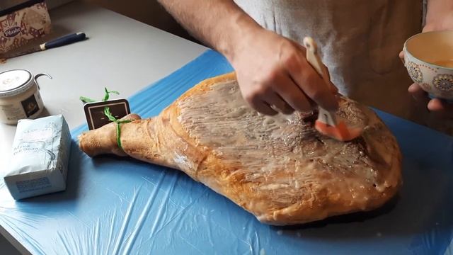 Обмазка для хамона,свиного окорока.Как сохранить окорок от избыточного высыхания | Бoroda 32 смотреть онлайн