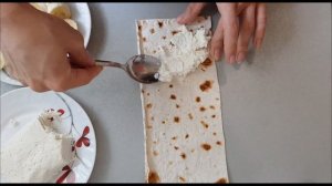 ПП Конвертики Из ЛАВАША с творогом и бананом